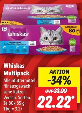 Lidl Whiskas Multipack 80x85 g Angebot