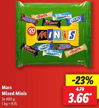 Lidl Mars Mixed Minis 400 g Angebot