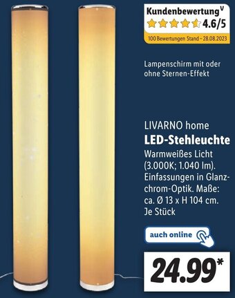 Lidl LIVARNO home LED-Stehleuchte Angebot