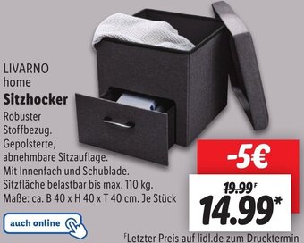 Lidl LIVARNO home Sitzhocker Angebot