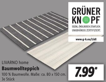 Lidl LIVARNO home Baumwollteppich Angebot