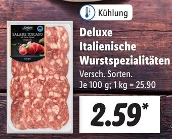 Lidl Deluxe Italienische Wurstspezialitäten 100 g Angebot