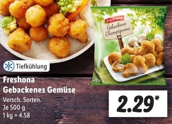 Lidl Freshona Gebackenes Gemüse 500 g Angebot