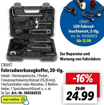 Lidl CRIVIT Fahrradwerkzeugkoffer, 20-tlg. Angebot