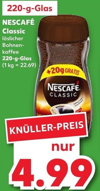 Kaufland NESCAFÉ Classic 220-g-Glas Angebot