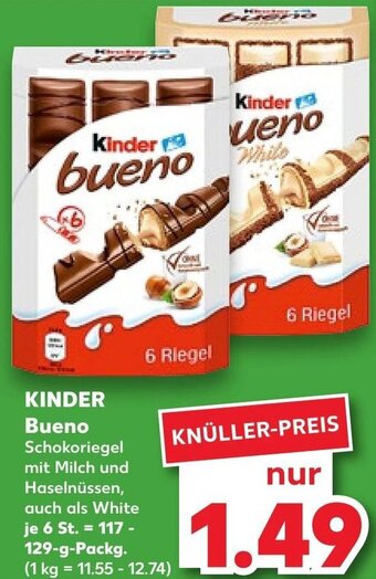 Kaufland KINDER Bueno 117-129 g Packg. Angebot