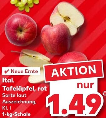 Kaufland Ital. Tafeläpfel, rot 1-kg Schale Angebot