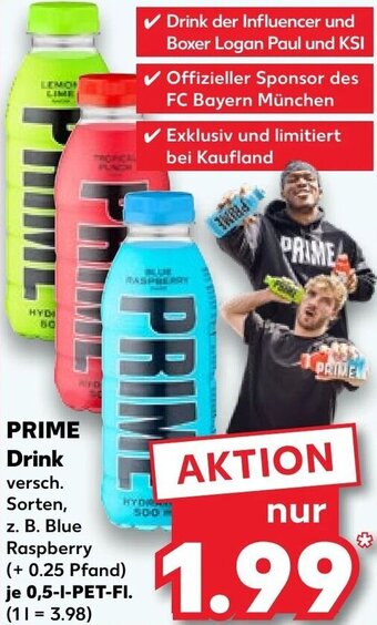 Kaufland PRIME Drink 0,5 L-PET-Fl. Angebot