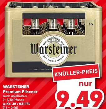 Kaufland WARSTEINER Premium Pilsener Ka. 20 x 0,5-I-FI. Angebot