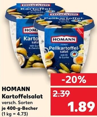Kaufland HOMANN Kartoffelsalat 400-g-Becher Angebot