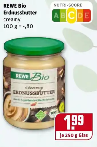 REWE Rewe Bio Erdnussbutter 250g Angebot