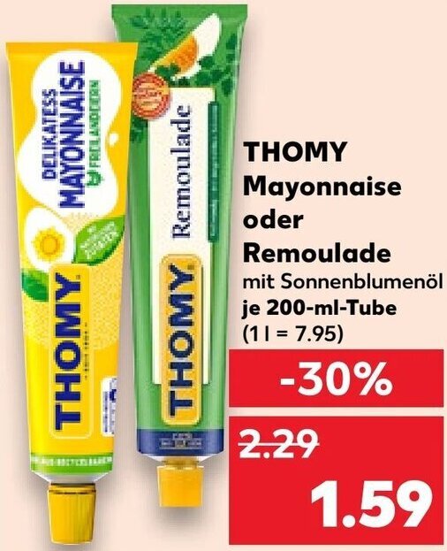 THOMY Mayonnaise oder Remoulade 200 ml Tube Angebot bei Kaufland