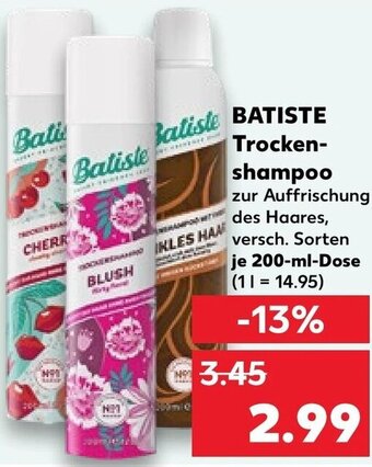Kaufland BATISTE Trockenshampoo 200 ml Dose Angebot