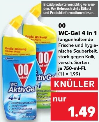 Kaufland 00 WC-Gel 4 in 1, 750 ml Fl. Angebot