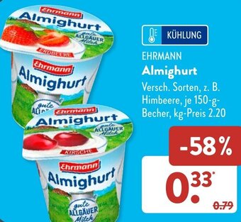 Aldi Süd EHRMANN Almighurt 150 g Becher Angebot