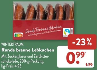 Aldi Süd WINTERTRAUM Runde braune Lebkuchen 200 g Packung Angebot