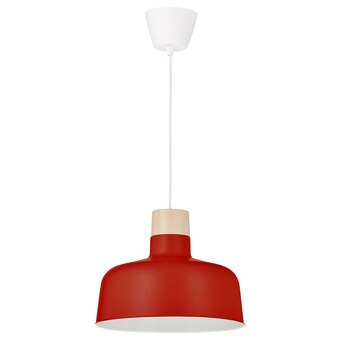 IKEA Bunkeflo hängeleuchte rot/birke Angebot