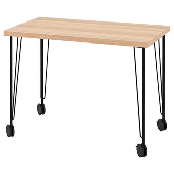 IKEA Linnmon / krille schreibtisch eicheneff wlas/schwarz Angebot