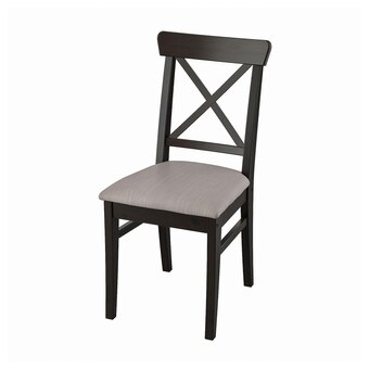 IKEA Ingolf stuhl braunschwarz/nolhaga graubeige braunschwarz/nolhaga graubeige Angebot