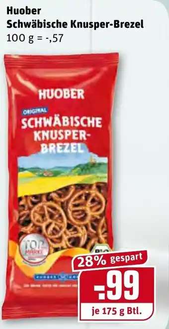 REWE Huober Schwäbische Knusper Brezel 175g Beutel Angebot