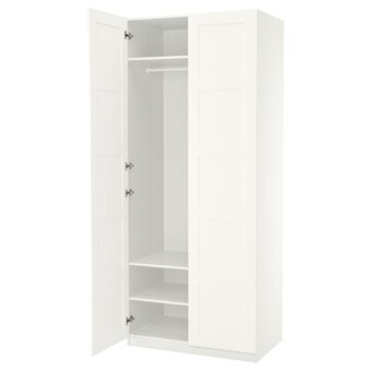 IKEA Pax / bergsbo kleiderschrank weiß/weiß 100x60x236 cm Angebot