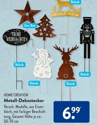 Aldi Süd HOME CREATION Metall-Dekostecker Angebot