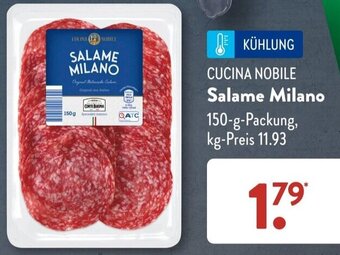 Aldi Süd CUCINA NOBILE Salame Milano 150 g Packung Angebot