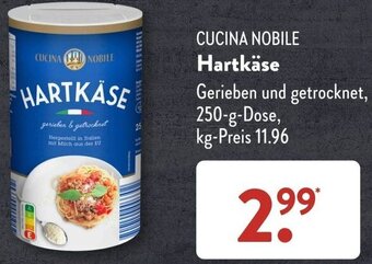 Aldi Süd CUCINA NOBILE Hartkäse 250 g Dose Angebot