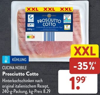 Aldi Süd CUCINA NOBILE Prosciutto Cotto 240 g Packung Angebot