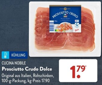 Aldi Süd CUCINA NOBILE Prosciutto Crudo Dolce 100 g Packung Angebot