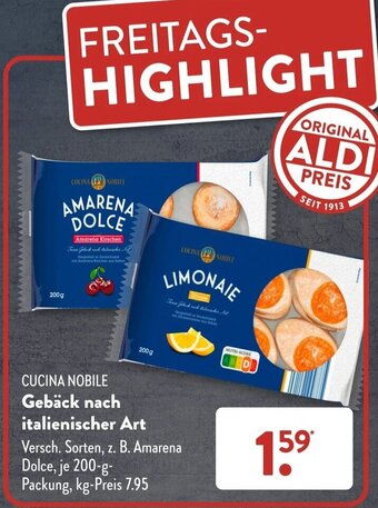 Aldi Süd CUCINA NOBILE Gebäck nach italienischer Art 200 g Packung Angebot