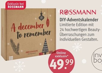 Rossmann DIY-Adventskalender Angebot