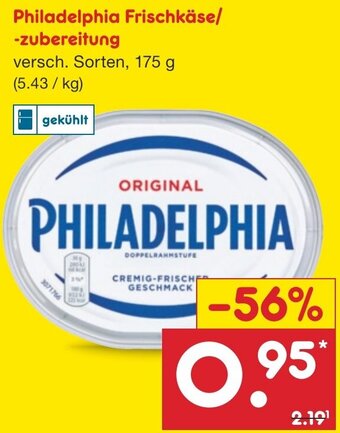 Netto Marken-Discount Philadelphia Frischkäse/zubereitung 175 g Angebot