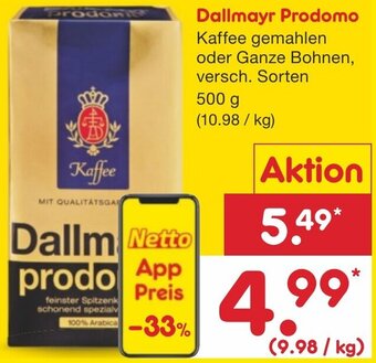 Netto Marken-Discount Dallmayr Prodomo 500 g Angebot