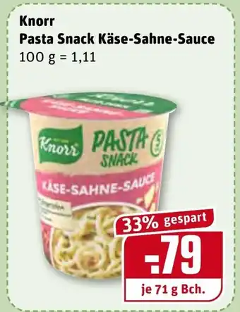 REWE Knorr Pasta Snack Käse Sahne Sauce 71g Angebot