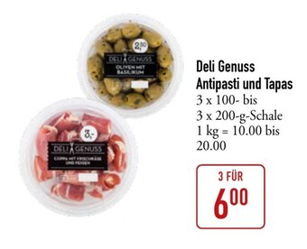 Galeria Markthalle Deli Genuss Antipasti und Tapas 3 x 100/3 x 200g Angebot