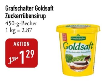 Galeria Markthalle Grafschafter Goldsaft Zuckerrübensirup 450-g-Becher Angebot