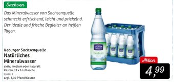 KONSUM Ileburger Sachsenquelle Natürliches Mineralwasser 12*1L Angebot