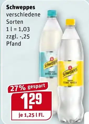 REWE Schweppes 1,25L Angebot