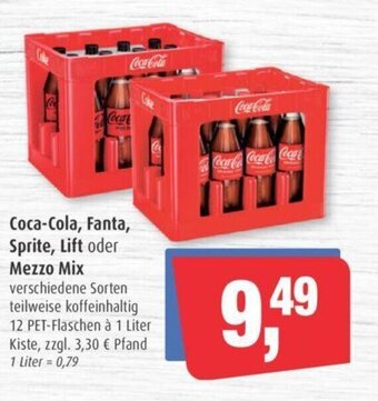 Markant Coca-Cola, Fanta, Sprite, Lift oder Mezzo Mix 12*1L Angebot