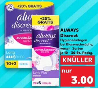 Kaufland ALWAYS discreet 10-30 St. Packg. Angebot