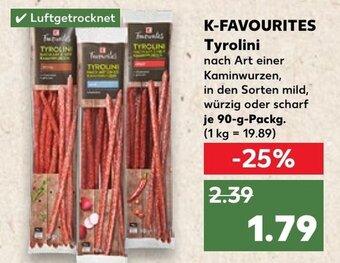 Kaufland K-FAVOURITES Tyrolini 90 g Packg. Angebot