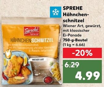 Kaufland SPREHE Hähnchen-schnitzel 750 g Beutel Angebot