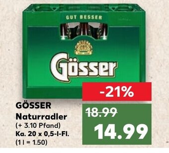 Kaufland GÖSSER Naturradler Ka. 20 x 0,5-l-Fl. Angebot