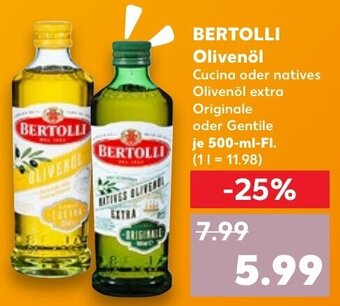 Kaufland BERTOLLI Olivenöl 500 ml Fl. Angebot