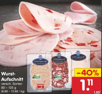 Netto Marken-Discount Wurst Aufschnitt 80-125 g Angebot