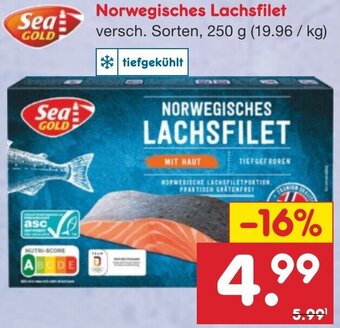 Netto Marken-Discount Sea Gold Norwegisches Lachsfilet 250 g Angebot