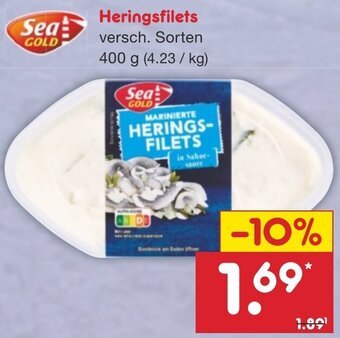 Netto Marken-Discount Sea Gold Heringsfilets 400 g Angebot