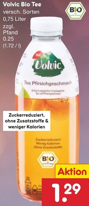 Netto Marken-Discount Volvic Bio Tee 0,75 Liter Angebot