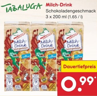 Netto Marken-Discount TABALUGA Milch-Drink 3x200 ml Angebot